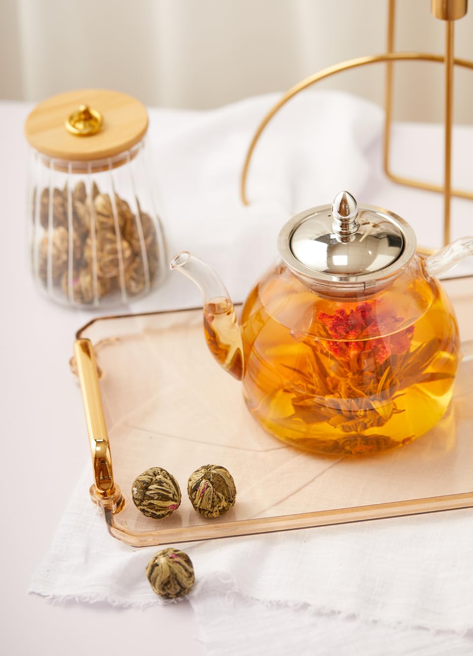 Conjunto regalo elegante de TETWIN para amantes del té en flor