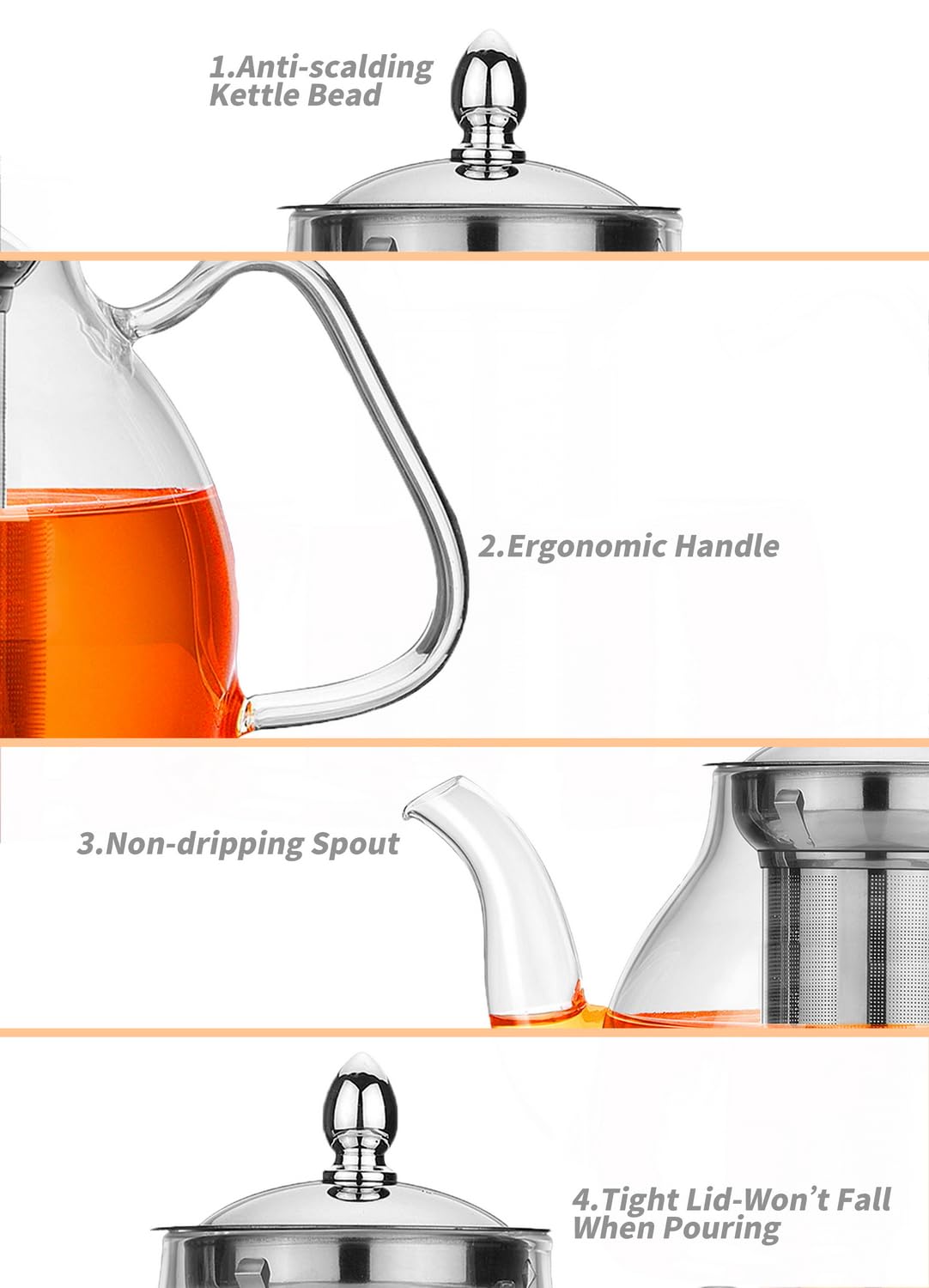 Diseño sin goteo al verter, mantiene la mesa limpia