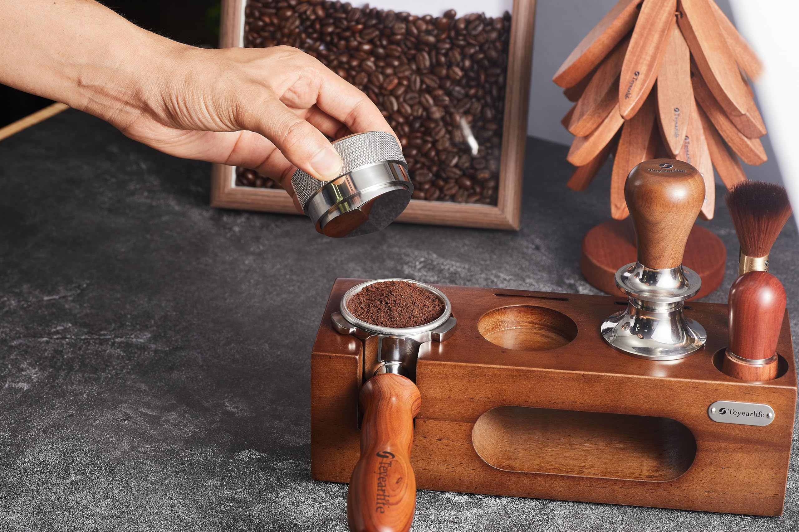 Embudo de dosificación para verter sin derrames en espresso.