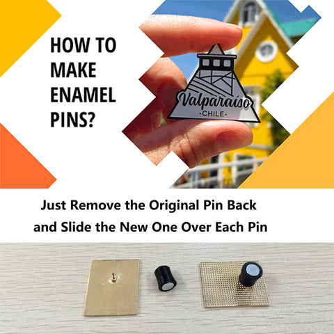 TEYOUYI pines esmalte imán trasero, fácil deslizamiento sin dañar el pin.