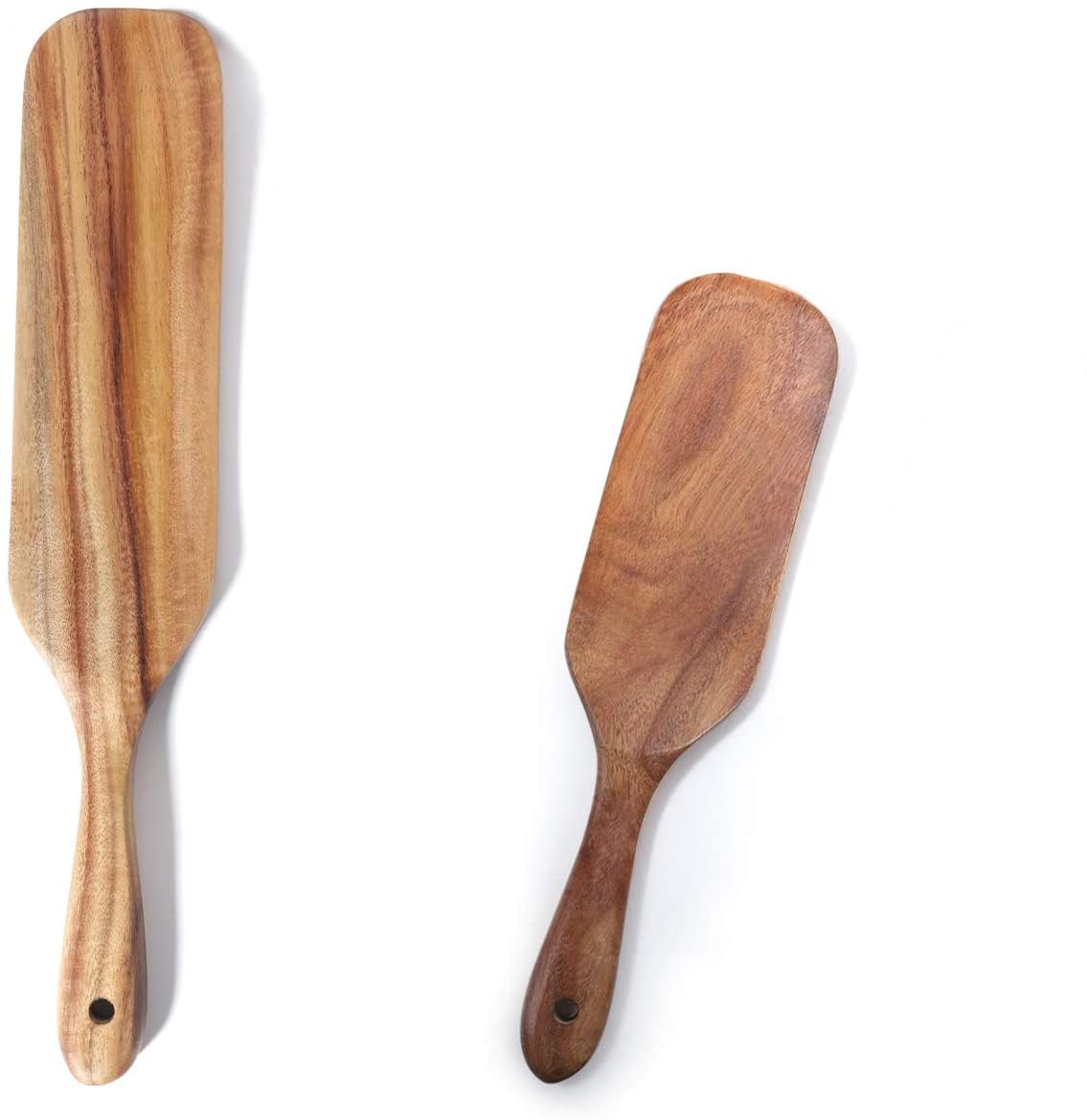 TEZZ set de dos utensilios de madera de acacia para mezclar.