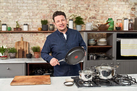 Mango de acero inoxidable de T-Fal Jamie Oliver Cooks Smart, agarre cómodo y seguro