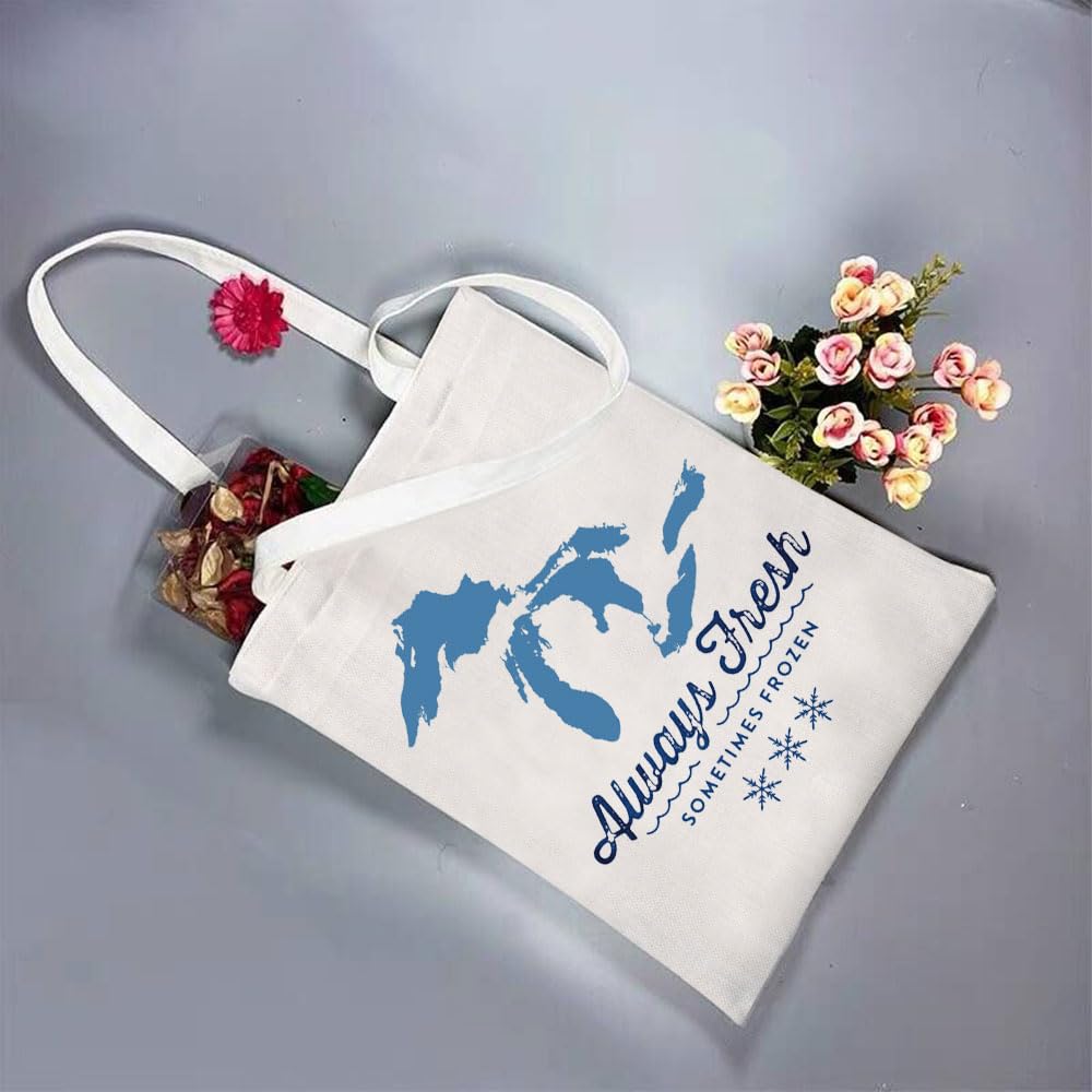 Regalo ideal del TGBJE Michigan Tote para familiares y amigos.
