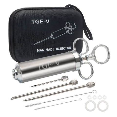 Inyector TGE-V de carne 2 onzas para marinar y lograr jugosidad.