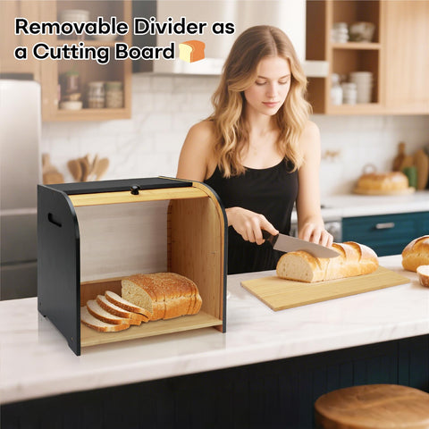 Thalomely caja-pan, ideal en la encimera para pan casero.