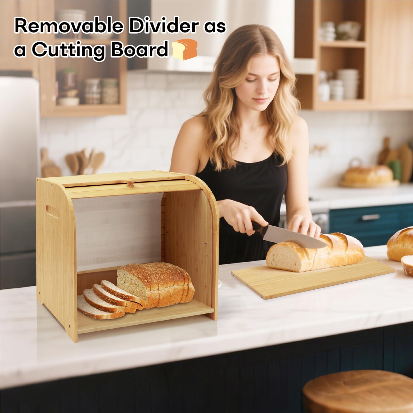 Thalomely panera bambú montaje sencillo con piezas incluidas