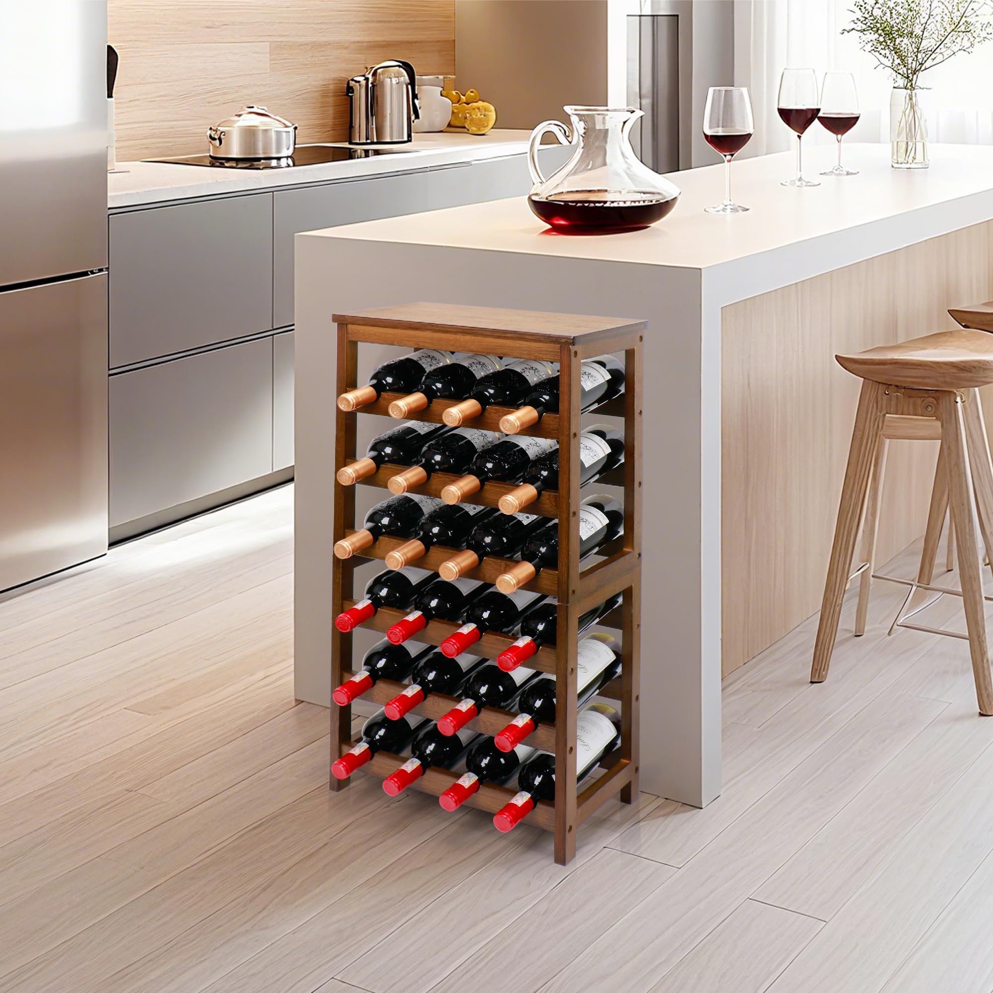 Thalomely uso en cocina, comedor o bar para organizar vinos.