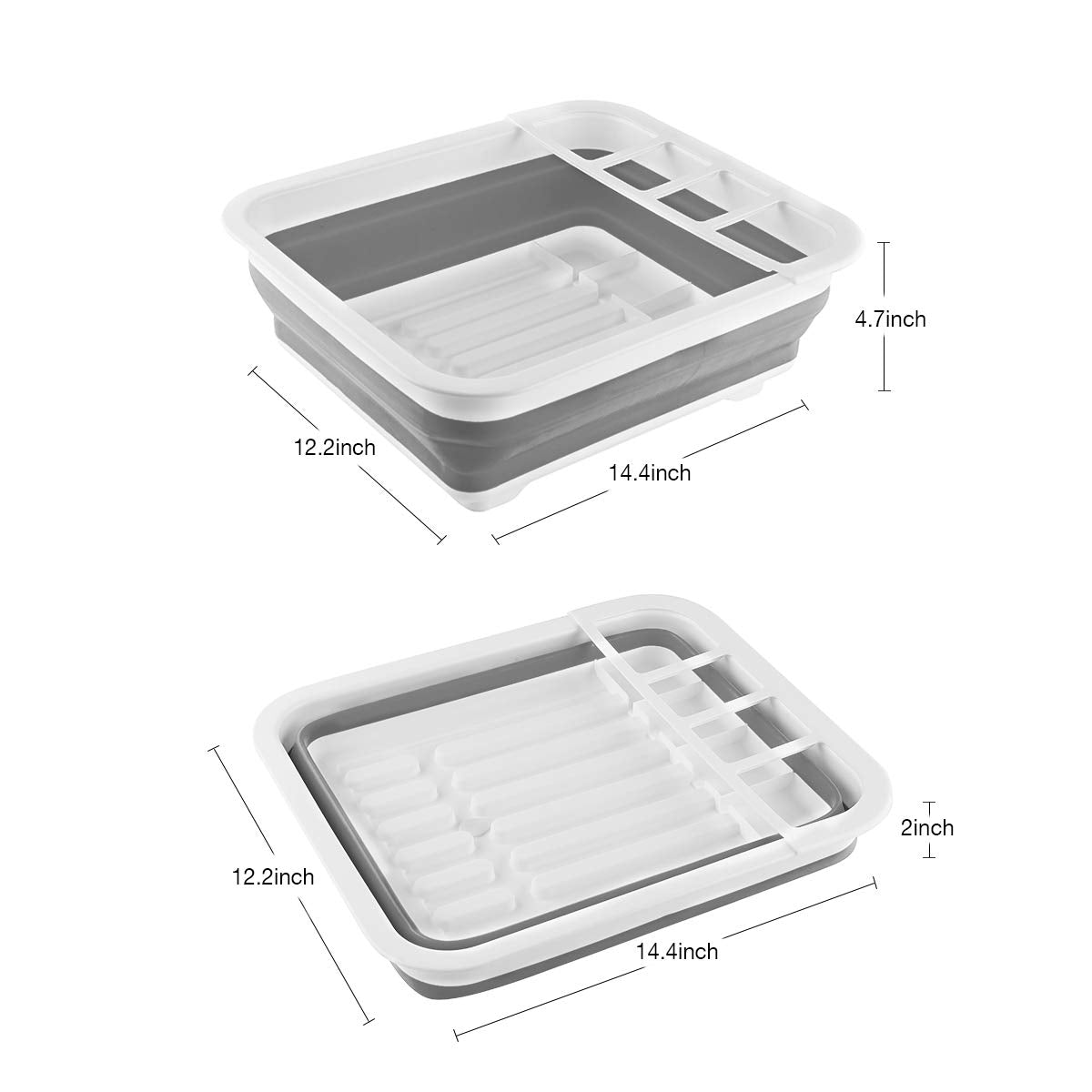 ThanSTAR escurridor con compartimento para utensilios, mantiene cubiertos secos y organizados