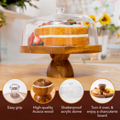 The Artful Cook domo acrilico muestra tu pastel con seguridad