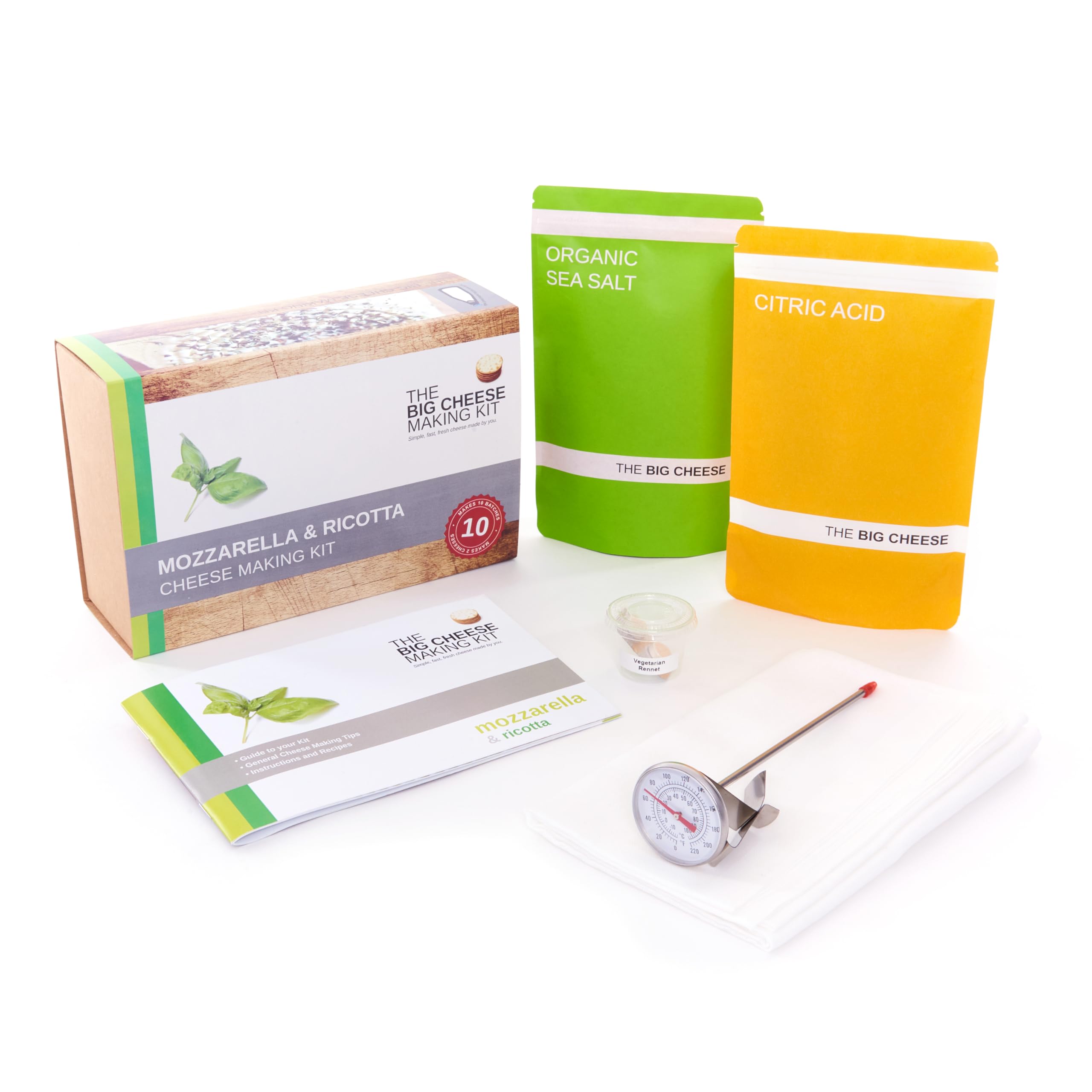 The Big Cheese Making Kit mozzarella-fresco: ideal para pizzas caseras