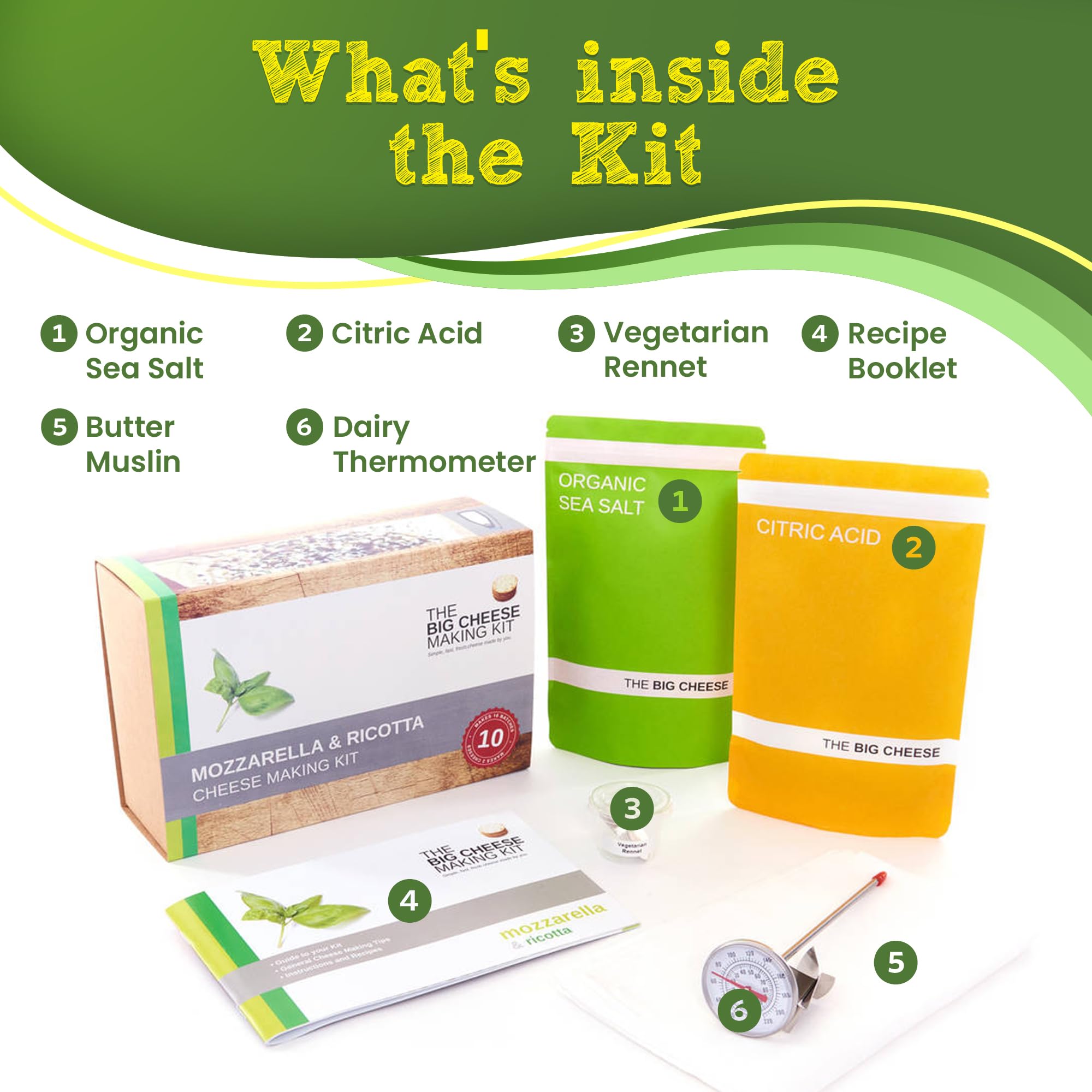 The Big Cheese Making Kit-rennet-vegetal: cuajo vegetariano para resultados consistentes