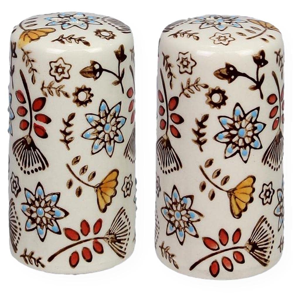 The Bridge Collection salero flor campo, diseño floral para mesa acogedora