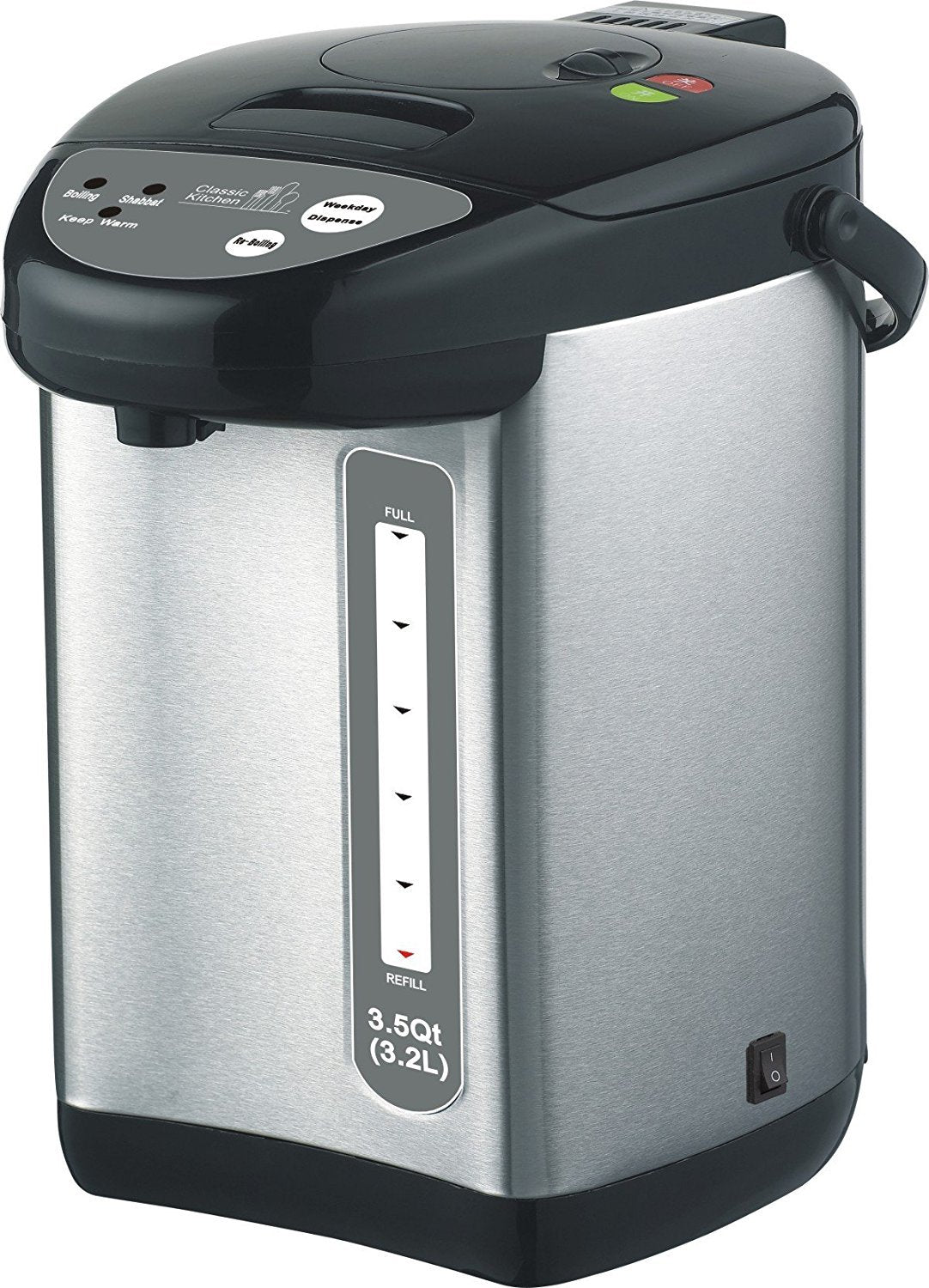 La Classic Kitchen CK321NP con vertido automático para agua caliente rápida.