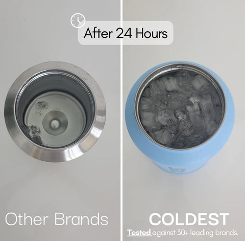 The Coldest Water Tumbler tapa Blendinator para mezclas sobre la marcha.