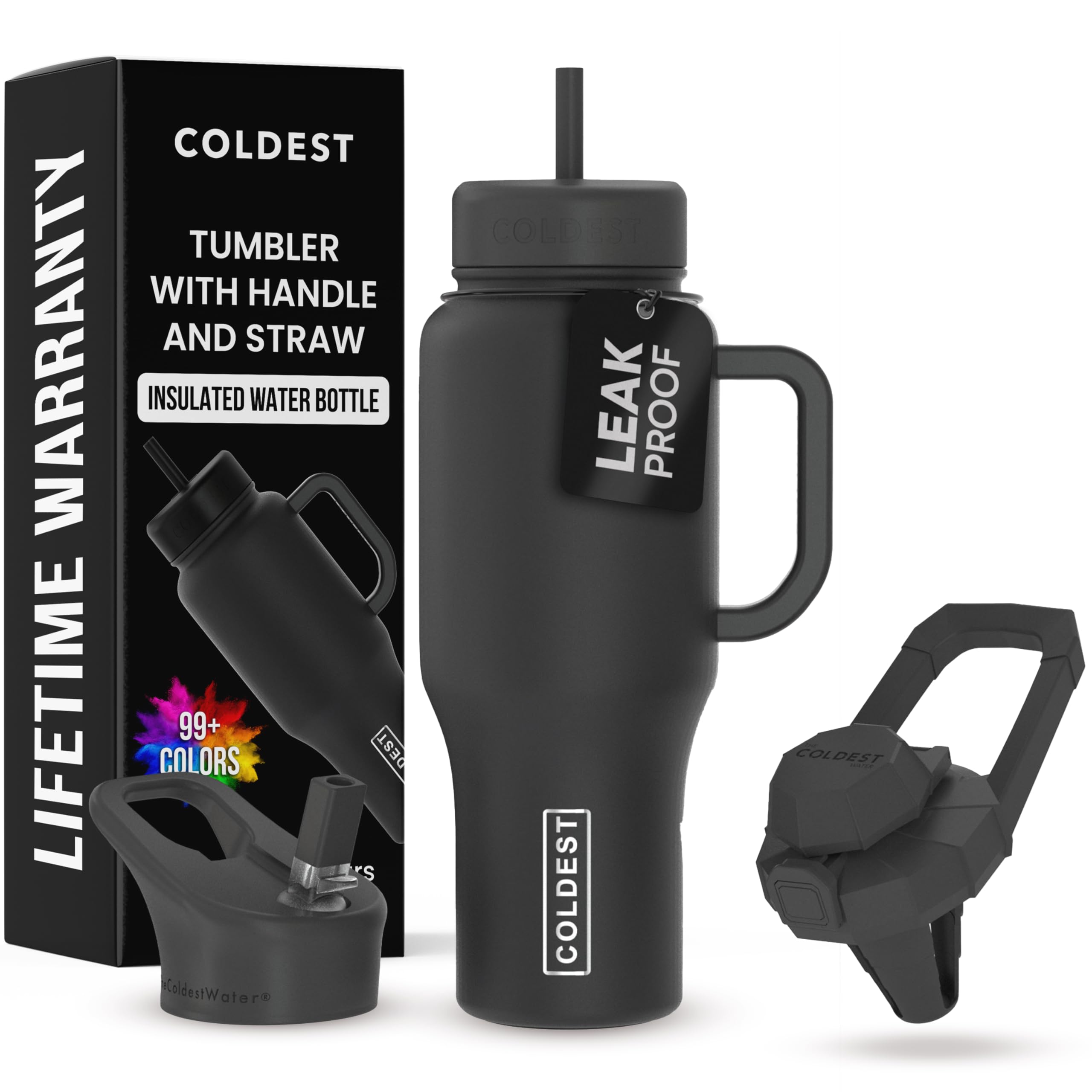 The Coldest Water, vaso termico con asa ergonómica, ideal para llevar al trabajo.