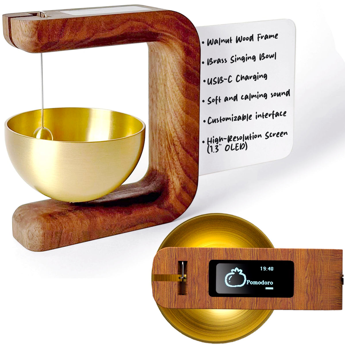 the-dot-pro-timer-p2 sobre la mesa con tablero magnético para organizar tareas