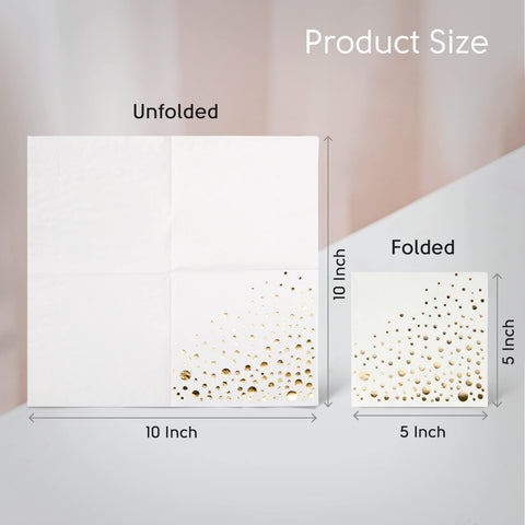 The Essential Concierge paquete 100 servilletas doradas 5x5: ideal para eventos grandes.