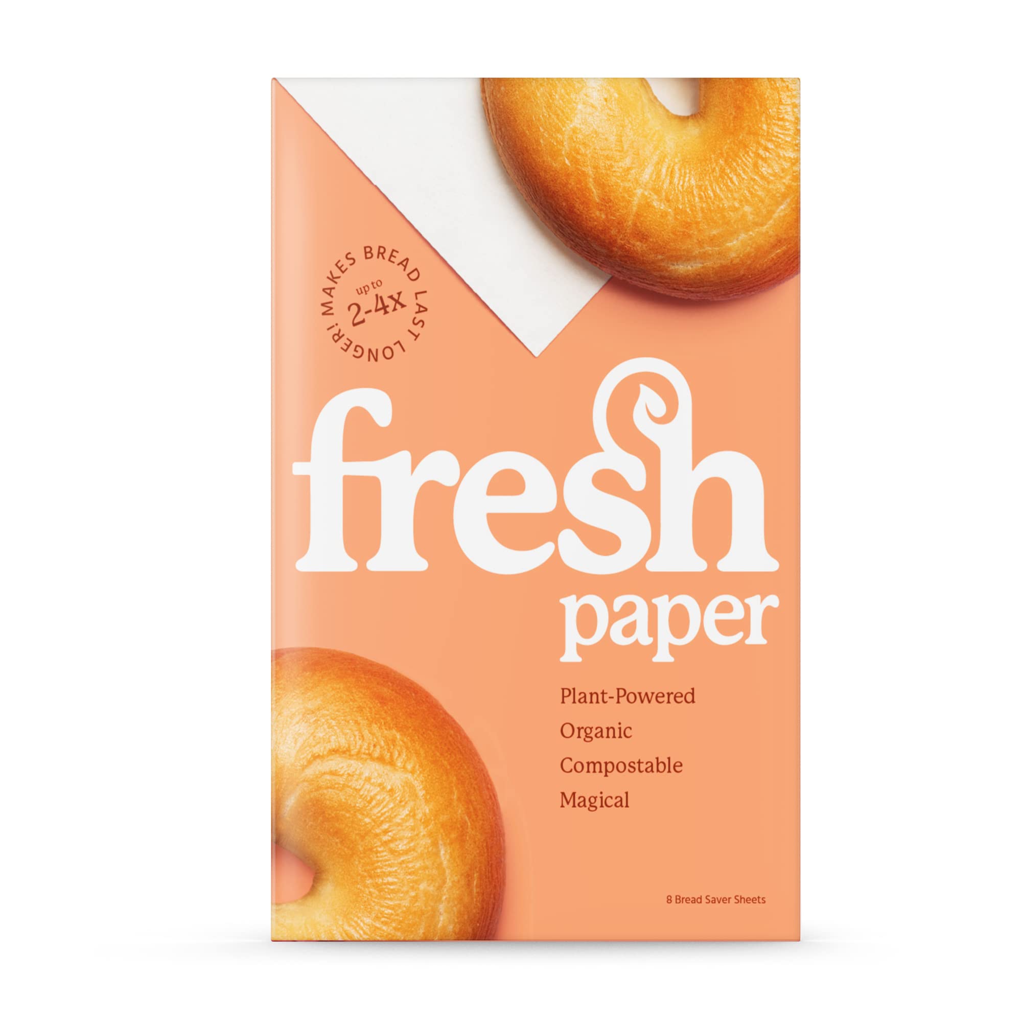 FRESHPAPER de THE FRESHGLOW CO mantiene pan fresco por más tiempo.