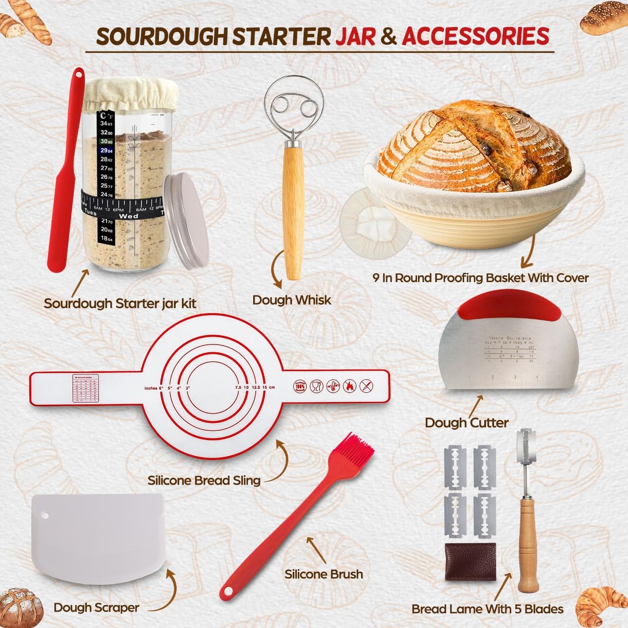 The Kitchen Emporium frasco de vidrio para masa madre de 24oz.