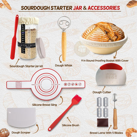The Kitchen Emporium frasco de vidrio para masa madre de 24oz.