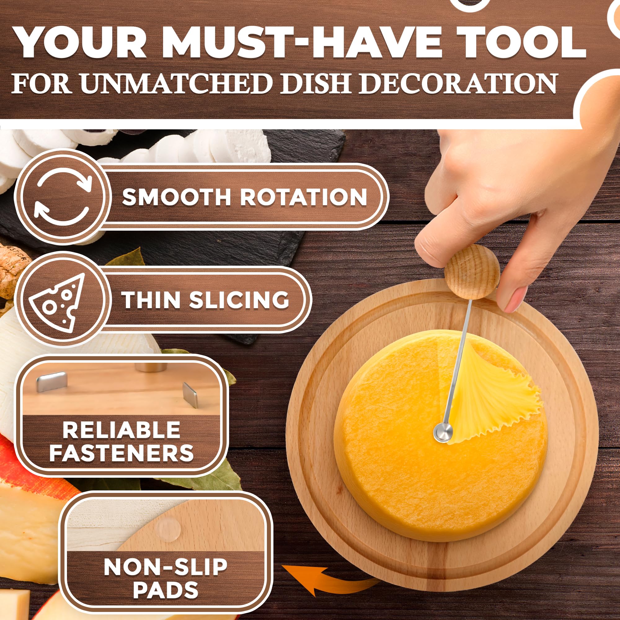 The Little Green Change Dispositivo para crear flores de queso en degustaciones.
