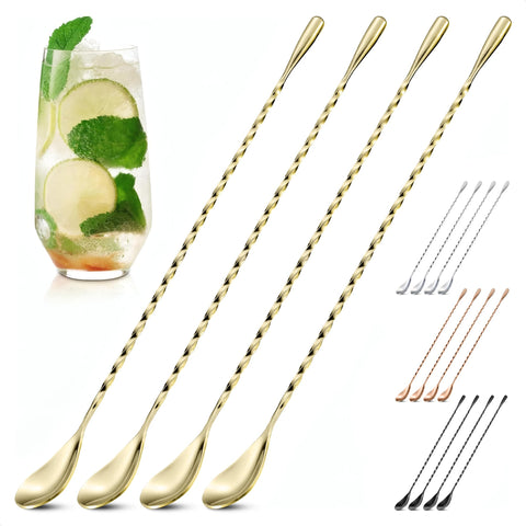 The Little Green Change: conjunto de cucharas de bar en oro para uso diario.
