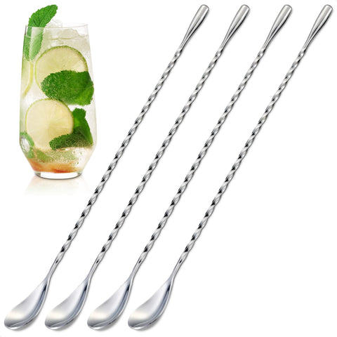 The Little Green Change: cucharas bar de 12 pulgadas para mezclar cócteles con precisión.