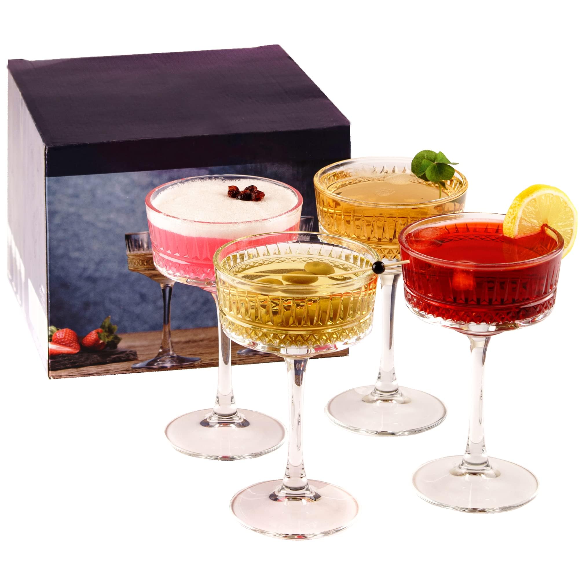 the mask el turko copas coupe vintage para champagne, diseño elegante y equilibrado.