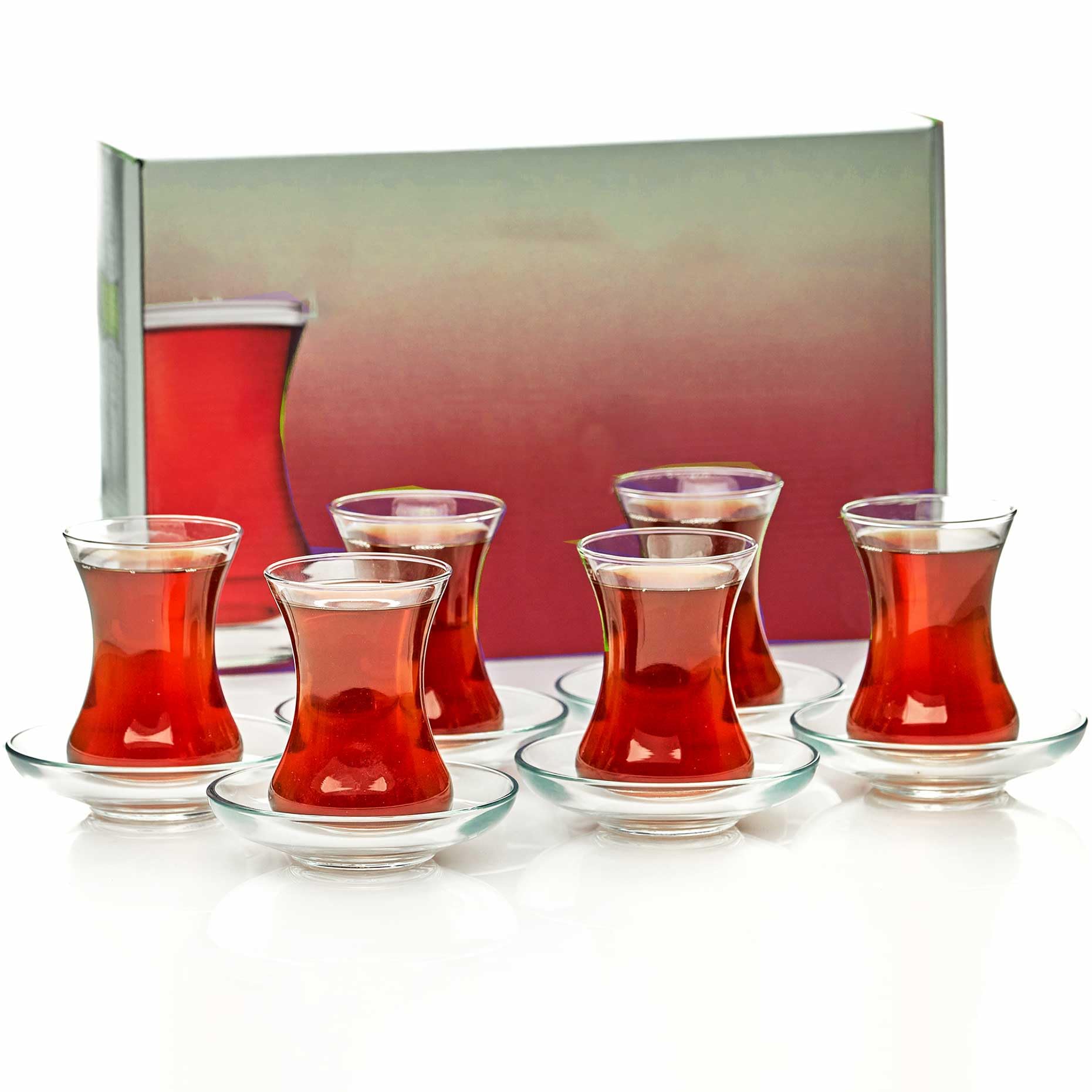 the mask el turko, vaso de té turco tulipán, ideal para ceremonias y servicio elegante