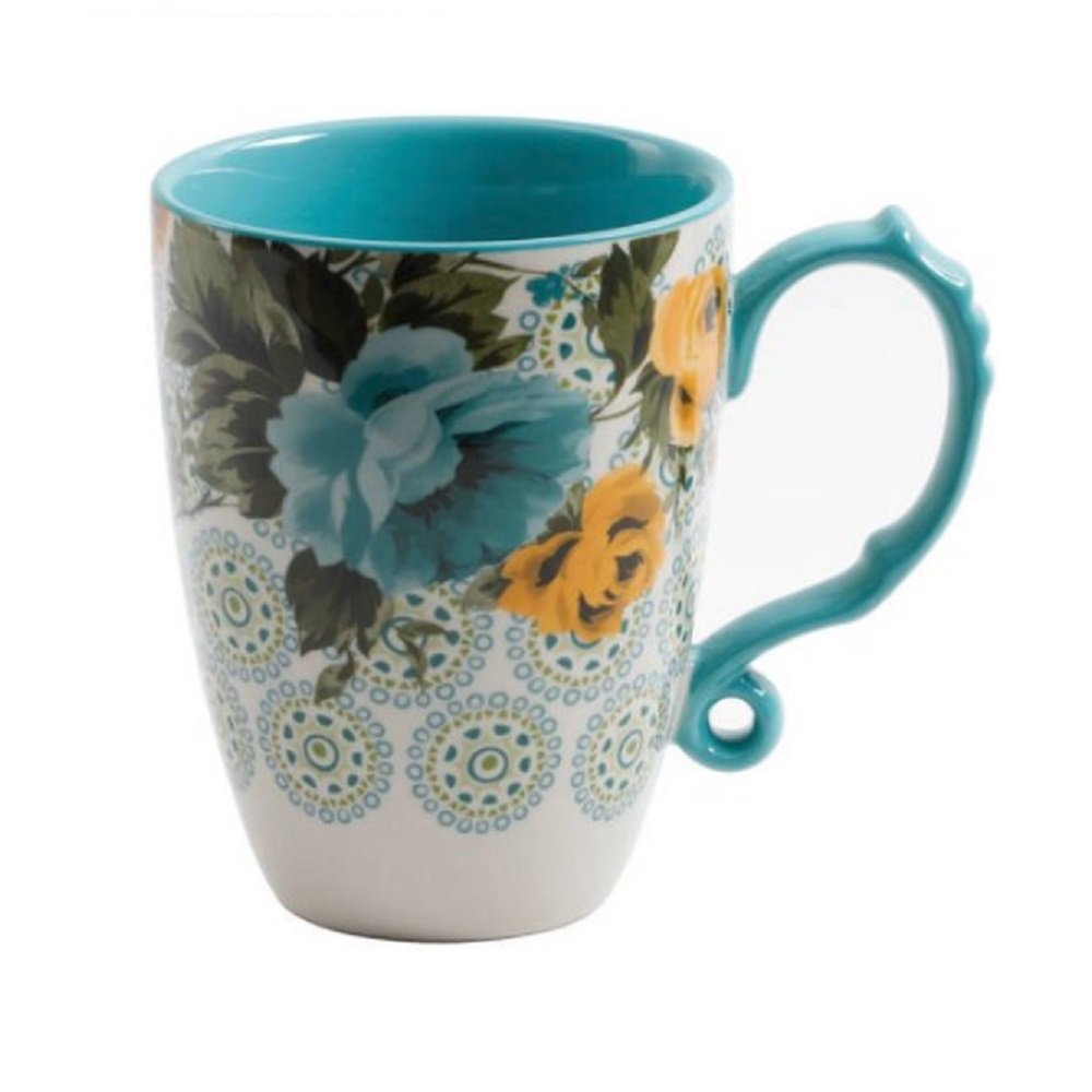 The Pioneer Woman Rose Shadow, taza jumbo de 26 onzas para café caliente y porciones grandes.