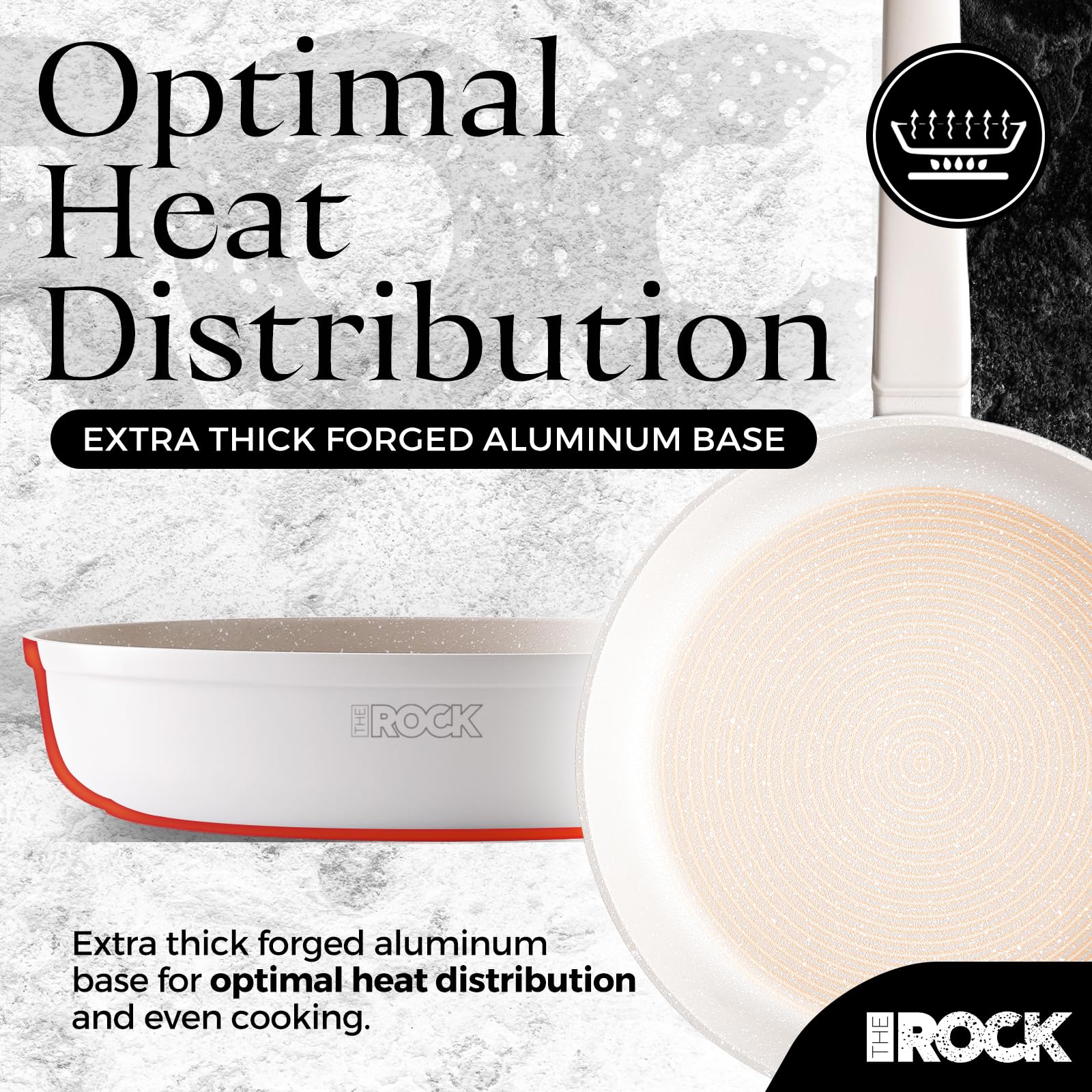 THE ROCK SOHO 15Piezas ceramico, utensilios de nylon incluidos para proteger recubrimiento