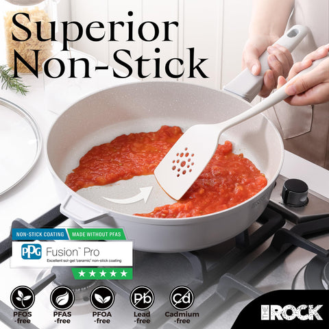 THE ROCK SOHO: base de aluminio de 4.6 mm para calentamiento uniforme.