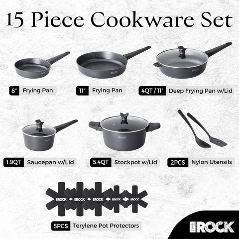 THE ROCK SOHO juego de 15 piezas ideal para cocinas urbanas y espacios pequeños