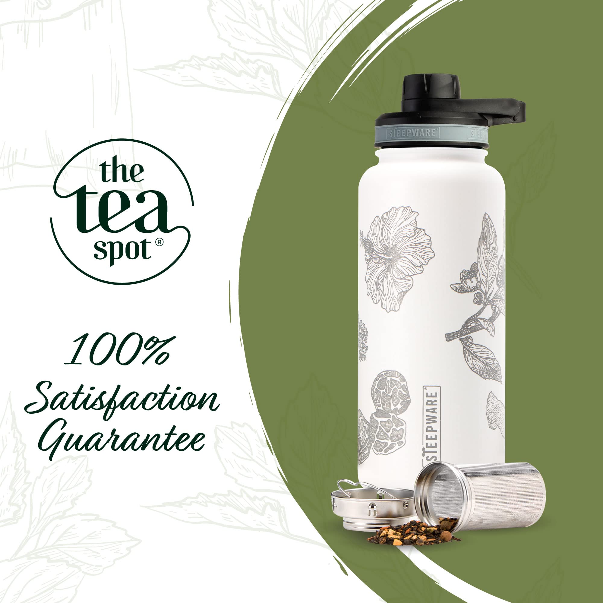 The Tea Spot Himalayan Tumbler boca ancha para rellenar cómodamente.