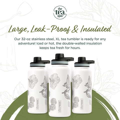The Tea Spot Himalayan Tumbler de doble pared, mantiene la temperatura.