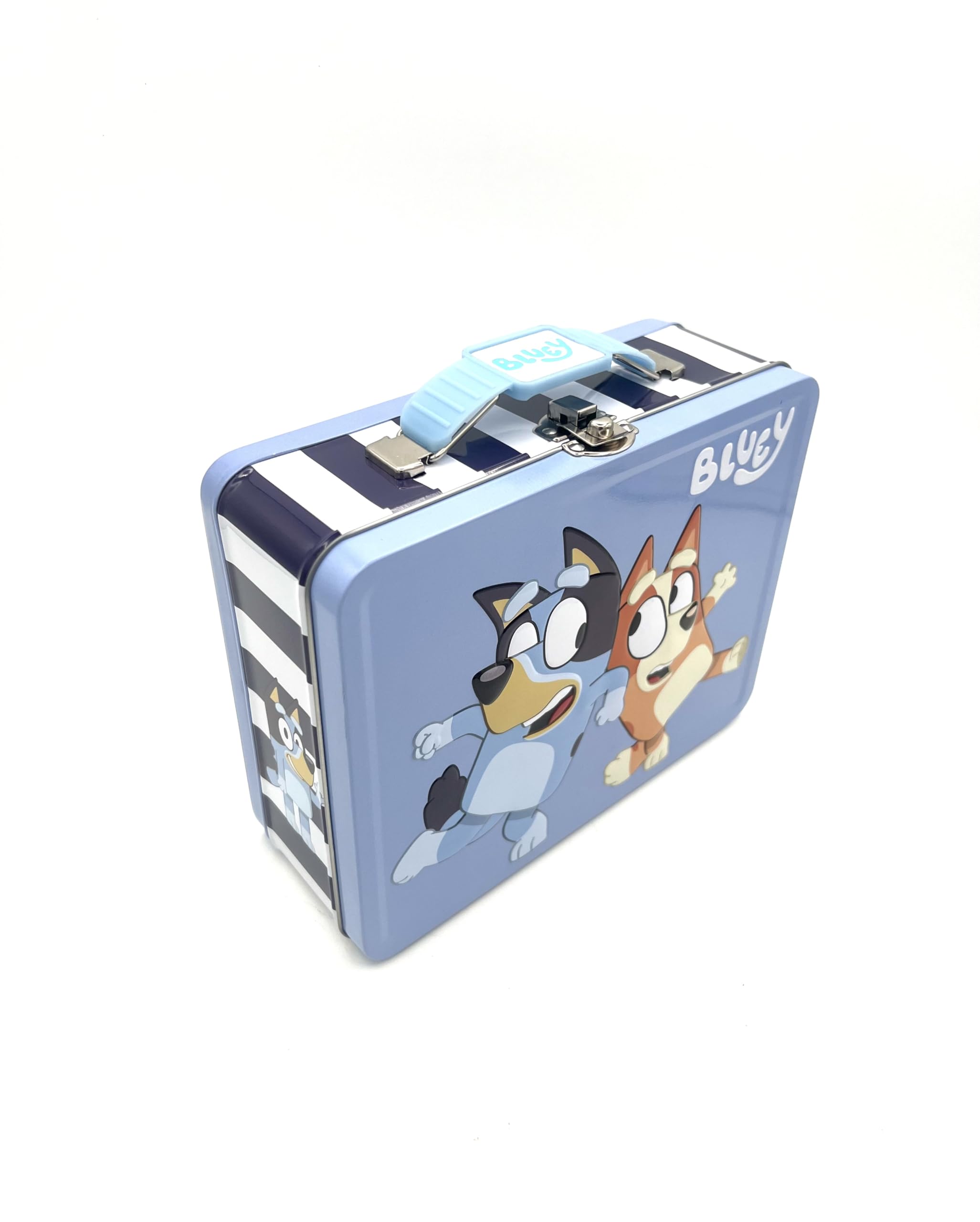 The Tin Box Company: lonchera de lata con construcción resistente para meriendas seguras.
