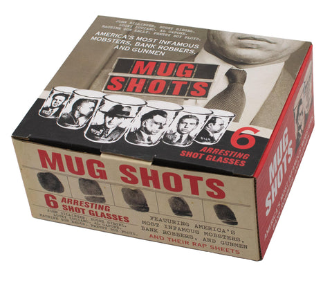 Mug Shots de Dillinger de The Unemployed Philosophers Guild, diseño icónico para reuniones y colecciones.