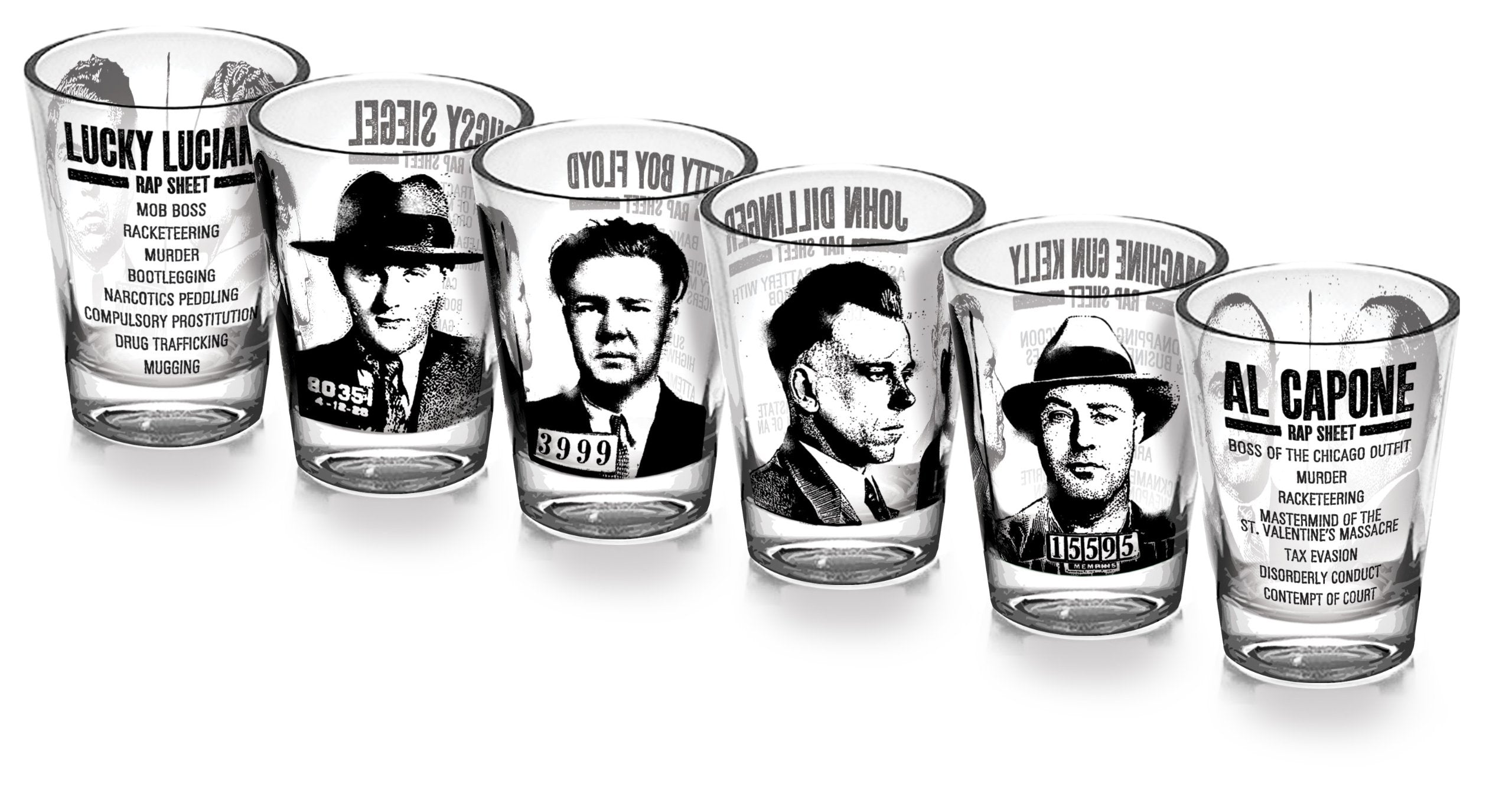 Mug Shots de Pretty Boy Floyd de The Unemployed Philosophers Guild, regalo único para amantes de historias criminales.