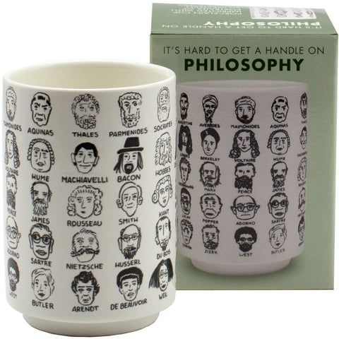 The Unemployed Philosophers Guild - Taza yunomi con 60 retratos de filósofos occidentales, ideal para ritual de té.