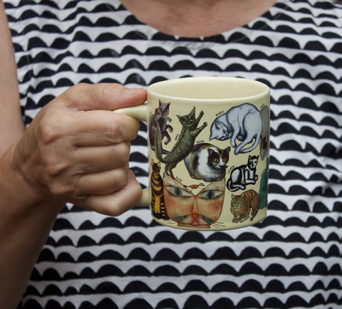 The Unemployed Philosophers Guild taza gato Balthus, regalo elegante para amantes del arte.