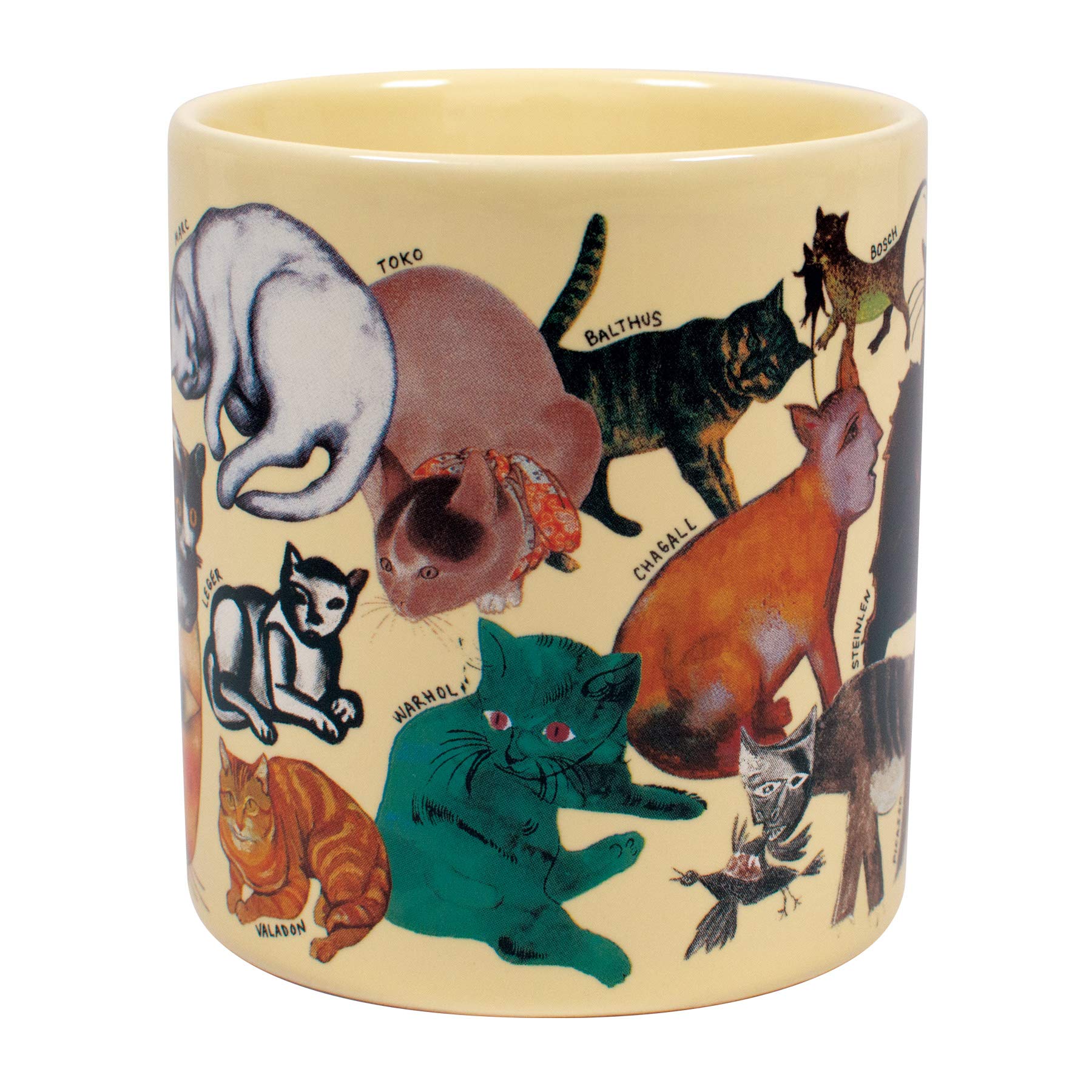 The Unemployed Philosophers Guild taza gato Rousseau, captura momentos divertidos para el té.