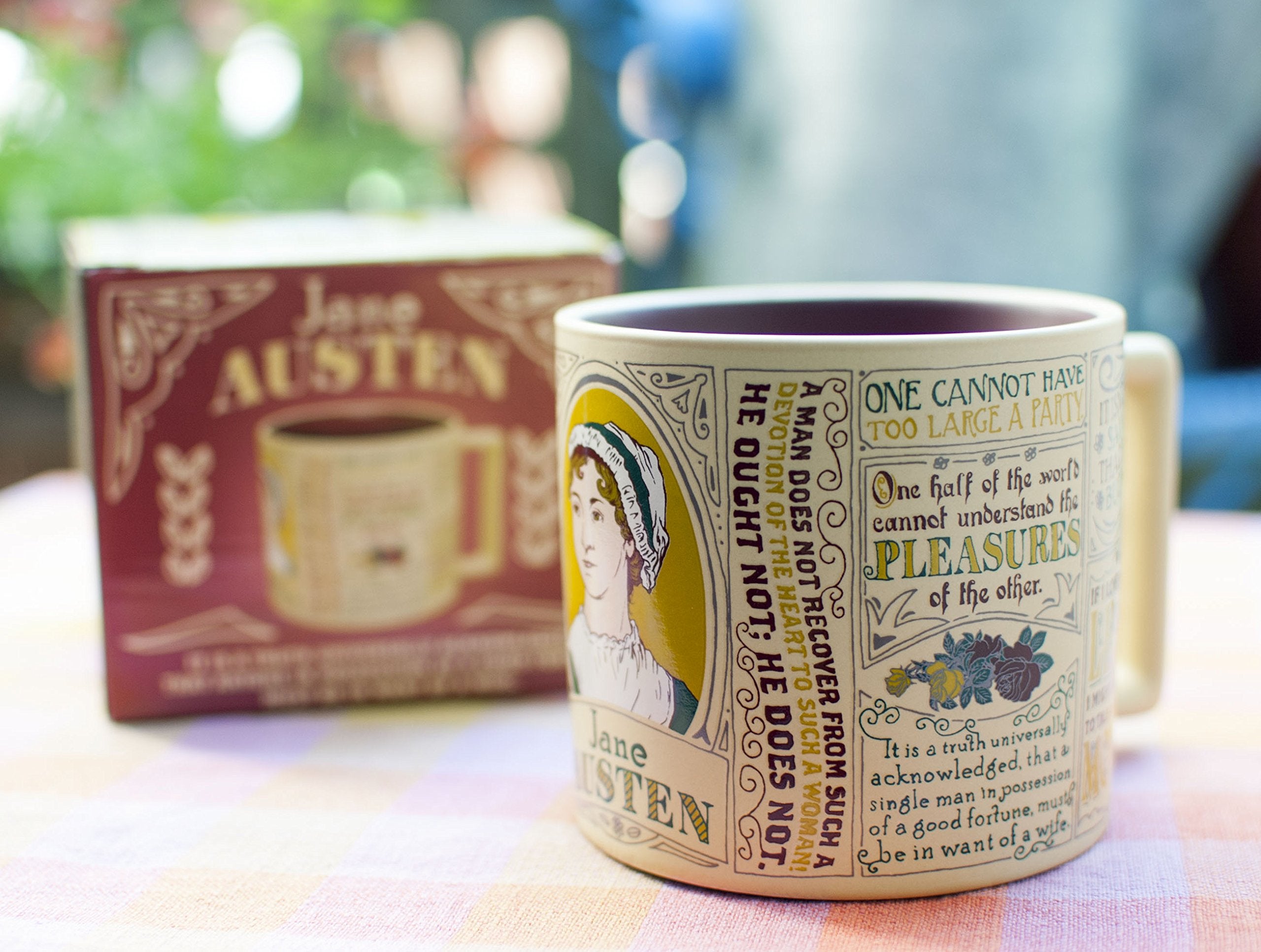 The Unemployed Philosophers Guild Taza Jane Austen capacidad 14 oz ideal para té