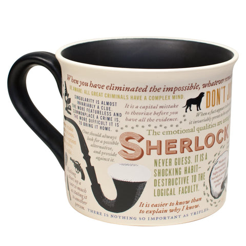 Iconografía Holmes en la taza de The Unemployed Philosophers Guild