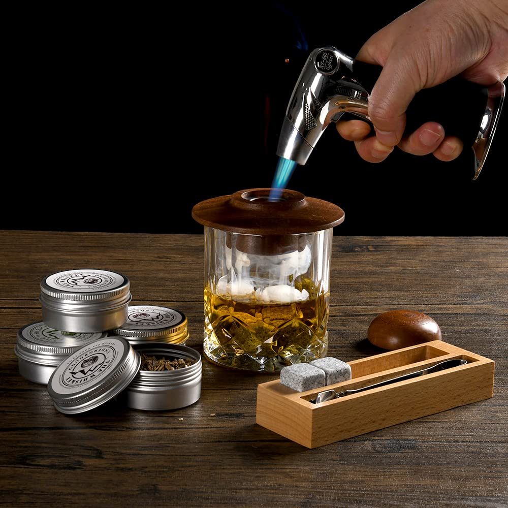 The Whiskey Underground mechero de mano, herramienta clave para humo aromático.