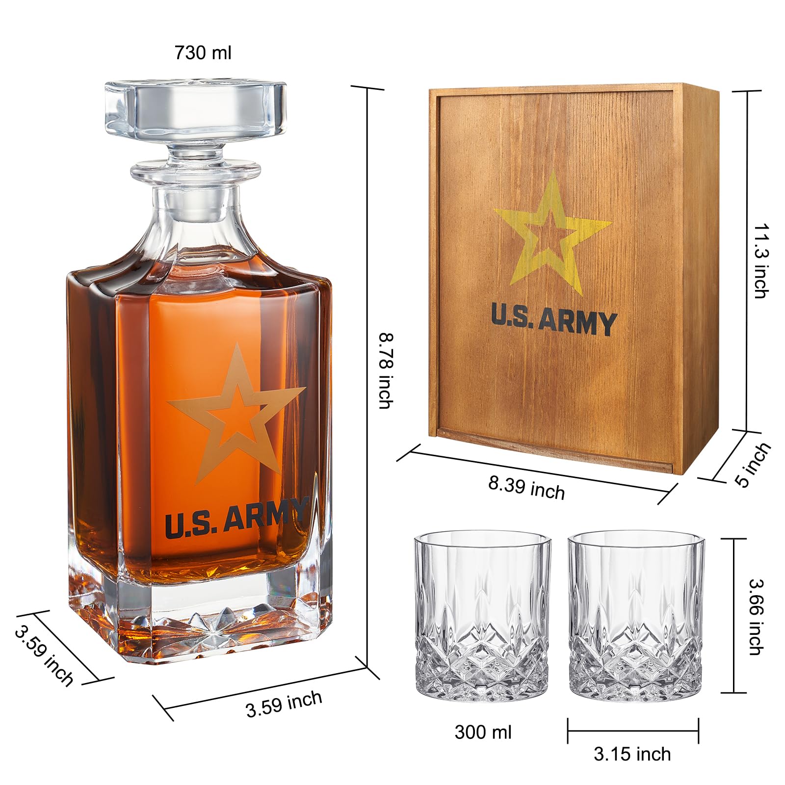 The Wine Savant Army tapa con cierre hermético, mantiene la calidad del whiskey.