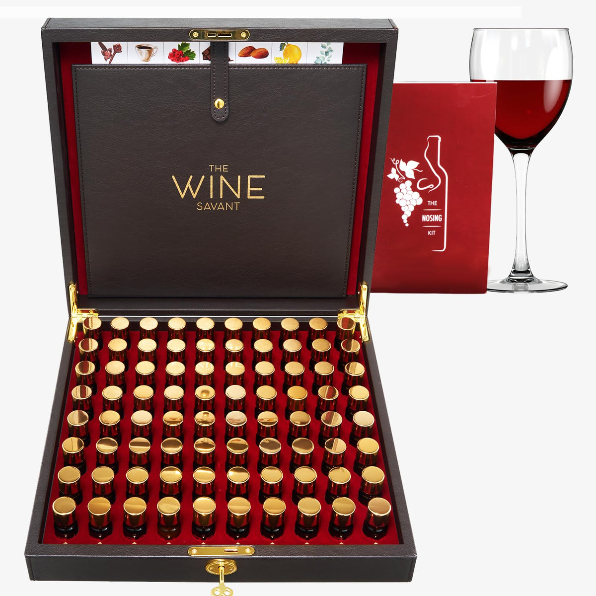 kit de aromas de The Wine Savant para entrenamiento sensorial