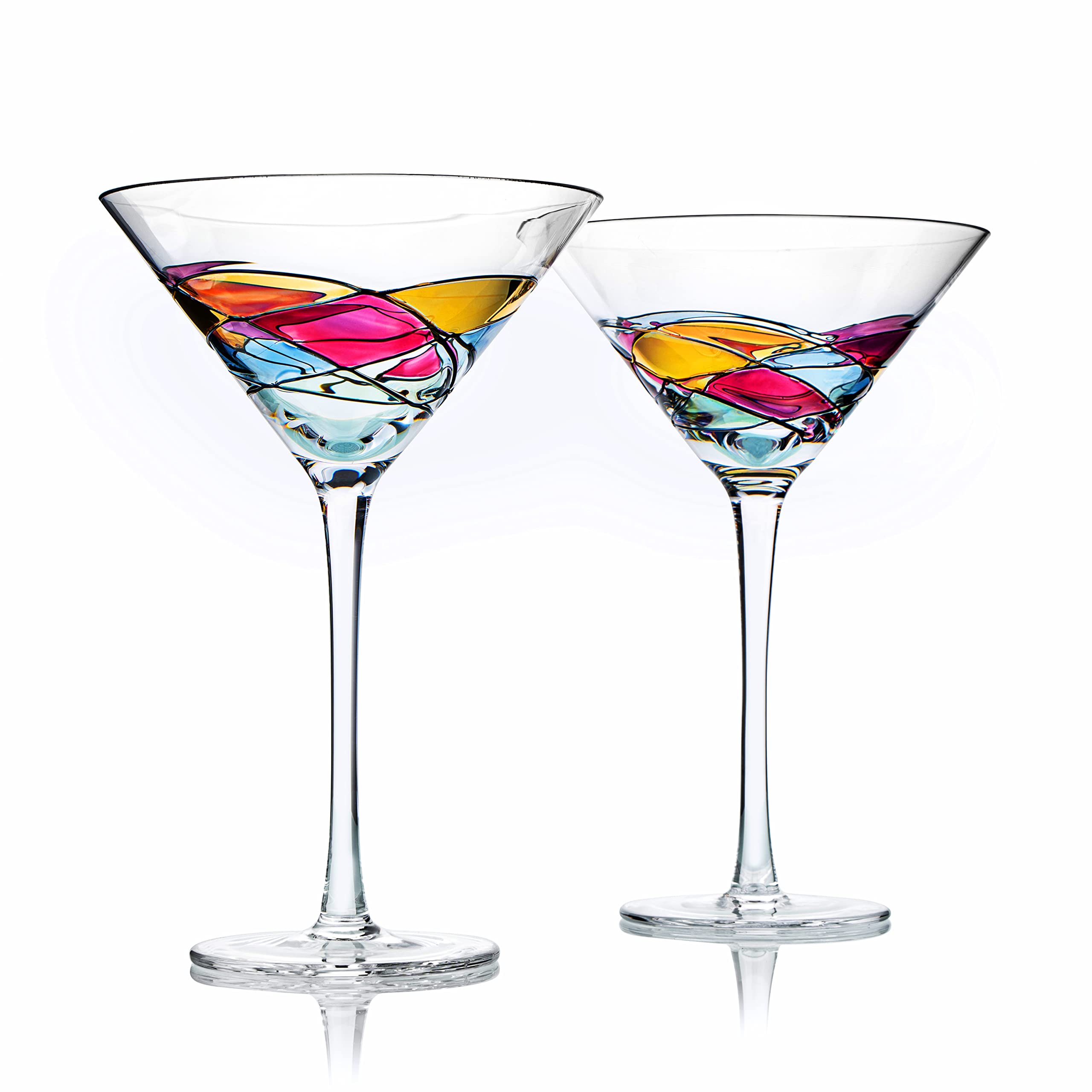 The Wine Savant copa champán pintada a mano, realza cualquier brindis con estilo.