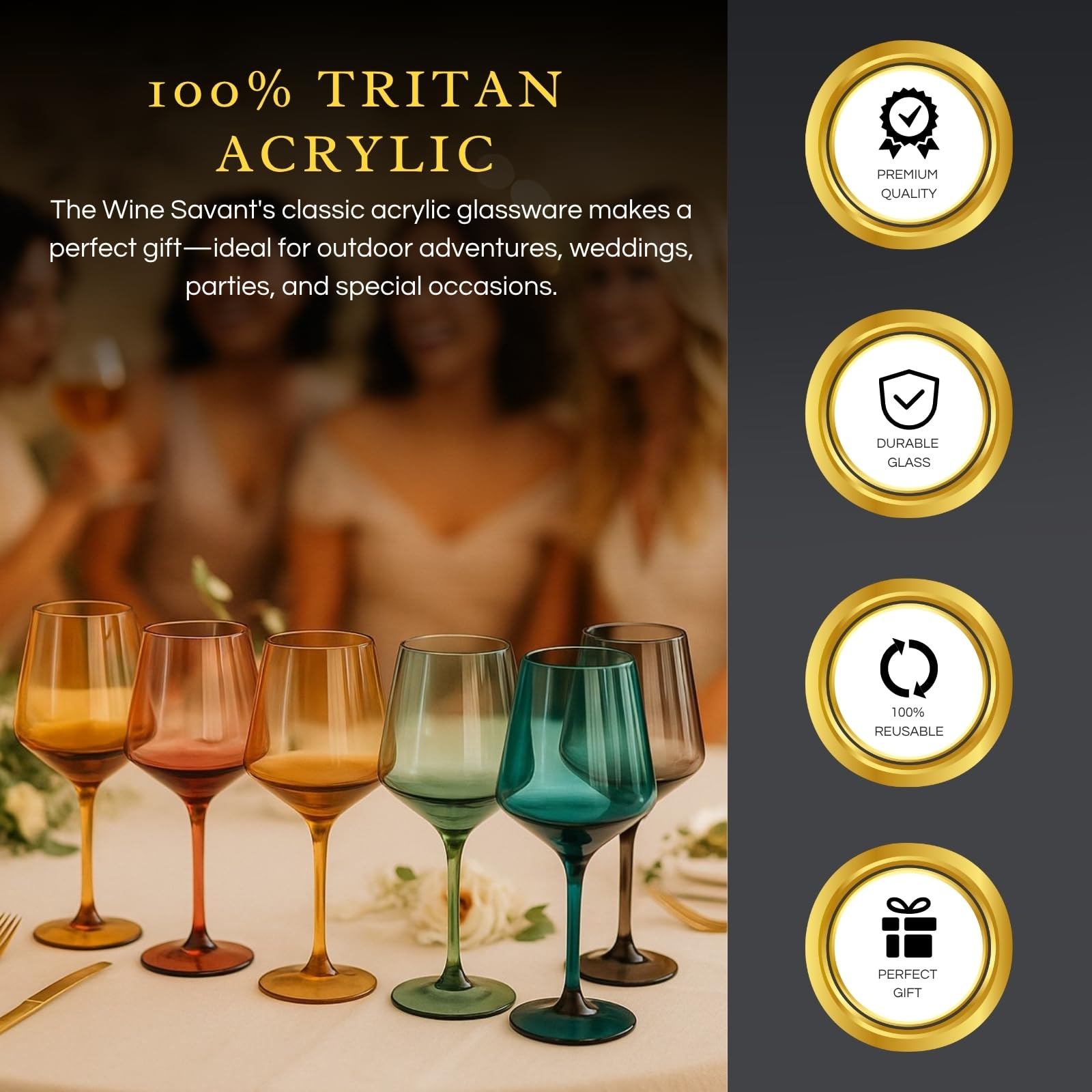 Copa The Wine Savant de 15 onzas, ideal para brindar en celebraciones