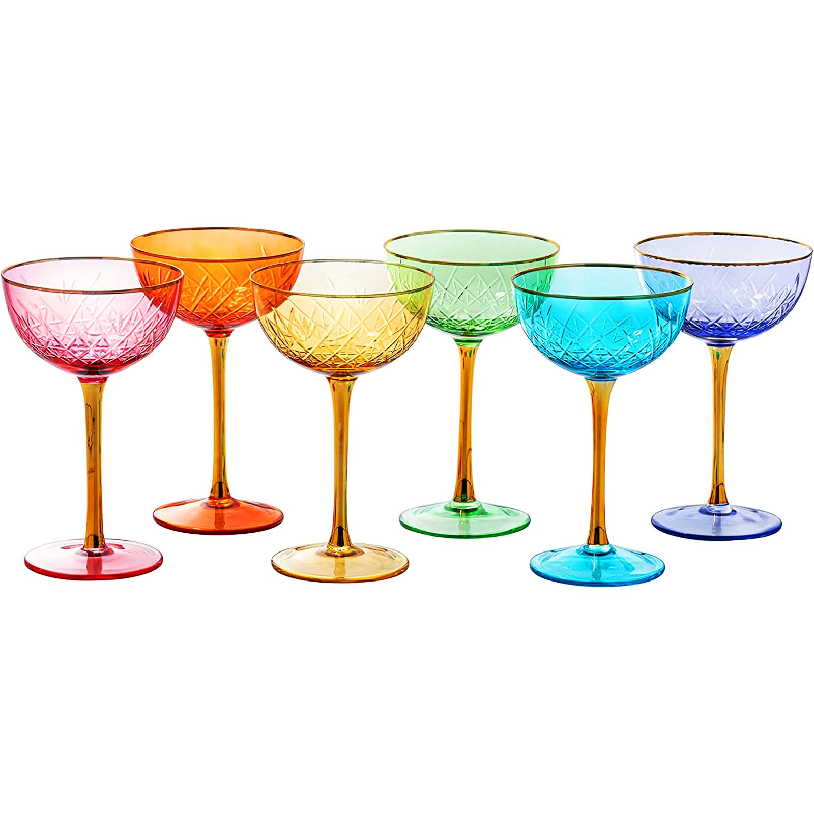 The Wine Savant copa morada vintage art deco, estilo glamoroso para reuniones