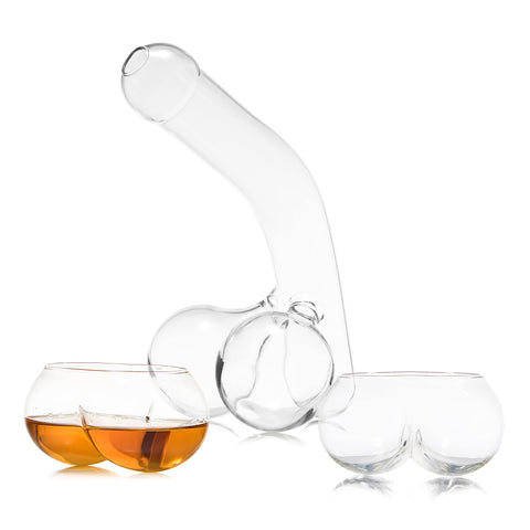 Decantador de whisky con forma de pene de The Wine Savant para reuniones divertidas